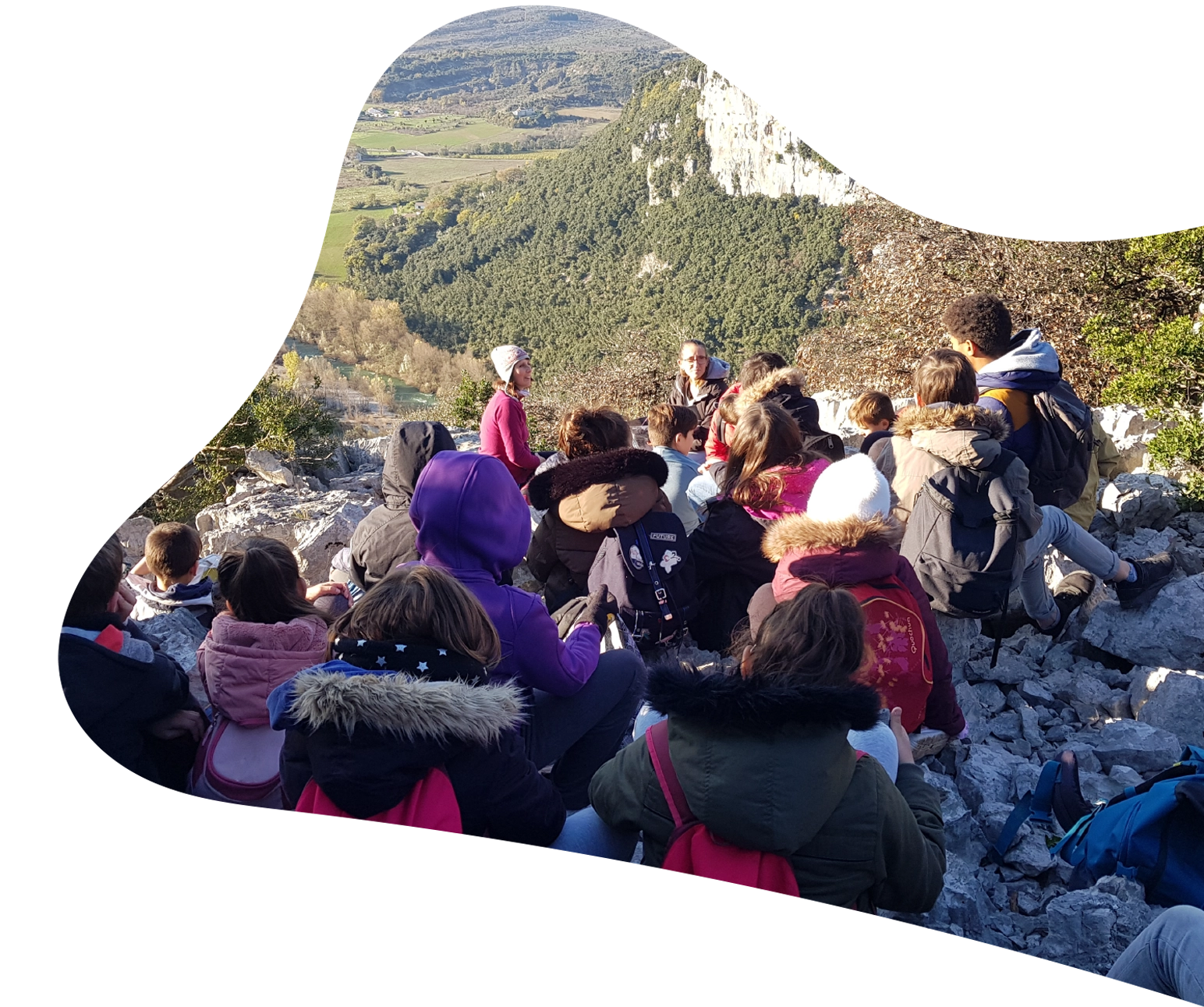 Photo d'un groupe dans la nature